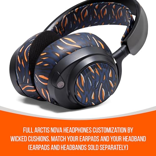 WC Side Plates for Arctis Nova Pro Wireless, Pro Wired & Nova Elite | Made by Wicked Cushions | Also fits Nova Pro Omni, 7, 7X & 7P | NavyTiger - color: NavyTiger