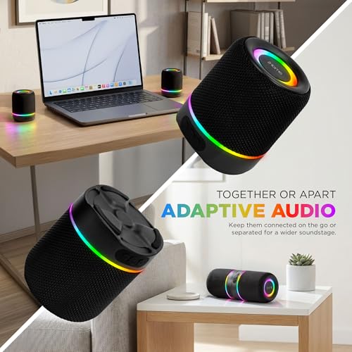 iHome 2-in-1 Portable Wireless Bluetooth Speaker with RGB Lights