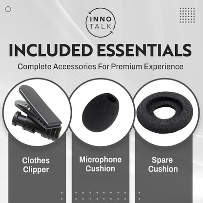 INNOTALK Phone Headset Compatible with Avaya 1408 1416 2410 2420 4424 4606 4610 4612 4620, Economic Noise Cancel Call Center Phone Headset with HIC Quick Disconnect Cord - size: Classic Monaural