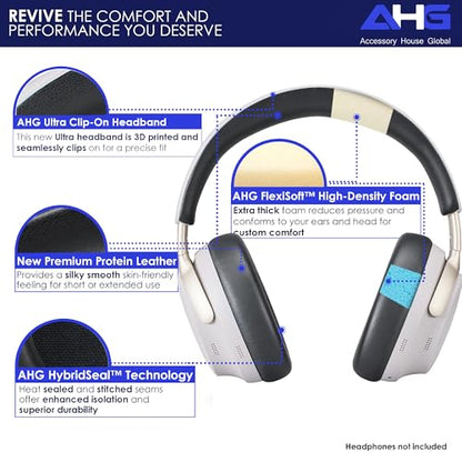 AHG Accessory House Global QC Ultra Replacement Ear pad and Headband Pad Kit Cushion Compatible with Bose QuietComfort Ultra Wireless Headphones (Black). Easy DIY Installation + Great Comfort
