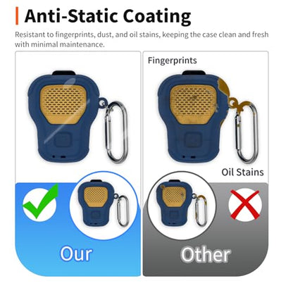 for DEWALT Wearable Bluetooth Speaker Case (Updated Version) – Soft Silicone Protective Cover,Dustproof Shockproof Anti-Scratch Sleeve for DEWALT Wearable Speaker,Blue