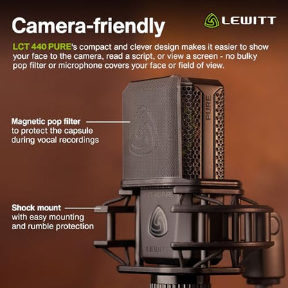 Lewitt LELCT440P LCT 440 Pure Condenser Microphone - Black