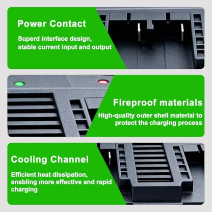 DTK 24V 3A Dual Charger Compatible with Flex 24V Charger Lithium Batteries Rapid Ultra Turbo Battery Charger