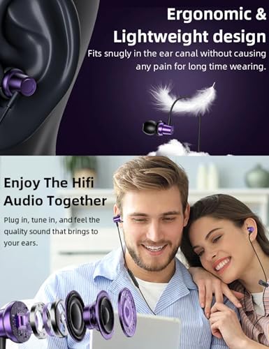 USB C Headphones for iPad A16 11 10 Noise Canceling In-Ear Wired Earbuds | Mic Volume Control Type C Earphone for iPhone 17 Pro Max 16e 16 15/Samsung S26 S25 S24 S23 Flip A17/Pixel 9 9a 10/Android