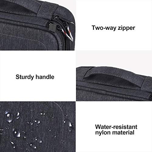 BUBM Electronic Organizer, Double Layer Travel Gear Bag for Cables, Plugs, Flash Hard Drive, Power Bank and More--a Sleeve Pouch for iPad (Large, Black) | Travel Gadget Storage Bag for Cables, Plugs, Flash Hard Drive, Power Bank and More--a Sleeve Pouch f