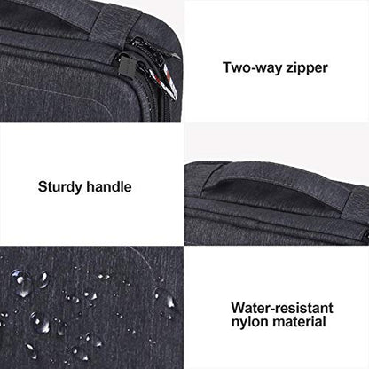 BUBM Electronic Organizer, Double Layer Travel Gear Bag for Cables, Plugs, Flash Hard Drive, Power Bank and More--a Sleeve Pouch for iPad (Large, Black) | Travel Gadget Storage Bag for Cables, Plugs, Flash Hard Drive, Power Bank and More--a Sleeve Pouch f