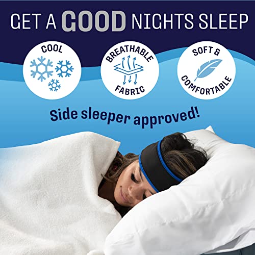 CozyPhones Sleep Headphones - Over Ear Headphones from Ultra Thin Cool Mesh Wired for Side Sleepers, Meditation, Running, Laptop, and Phone - Blue | Ultra Thin Cool Mesh Wired for Side Sleepers, Meditation, Running, Laptop, and Phone - color: Blue