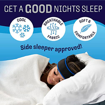 CozyPhones Sleep Headphones - Over Ear Headphones from Ultra Thin Cool Mesh Wired for Side Sleepers, Meditation, Running, Laptop, and Phone - Blue | Ultra Thin Cool Mesh Wired for Side Sleepers, Meditation, Running, Laptop, and Phone - color: Blue