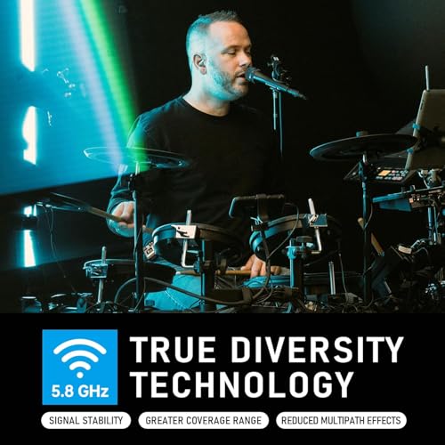Xvive U45R2 Wireless in Ear Monitor System 5.8ghz IEM System 1 Transmitter and 2 Bodypack Receiver for Studio, Band Rehearsal, Live Performance, Channel Scan Mode - style: U45R2