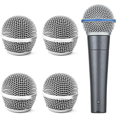 SM58 Microphone Head Replacement, Standard Size, 4 Pack | Grille Mic Replacement, With Foam