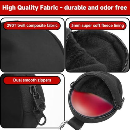 CaSZLUTION Carrying Case Compatible with GO Plus + 2023 | Portable Protective Case with Key Ring & Neck Strap, Nylon Storage Pouch, for GO Plus Plus, Case Only, Black - color: Black