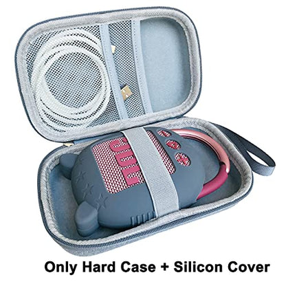 JCHPINE Silicone Cover and Carrying Case for JBL Clip 4 Bluetooth Speaker - color: Grey