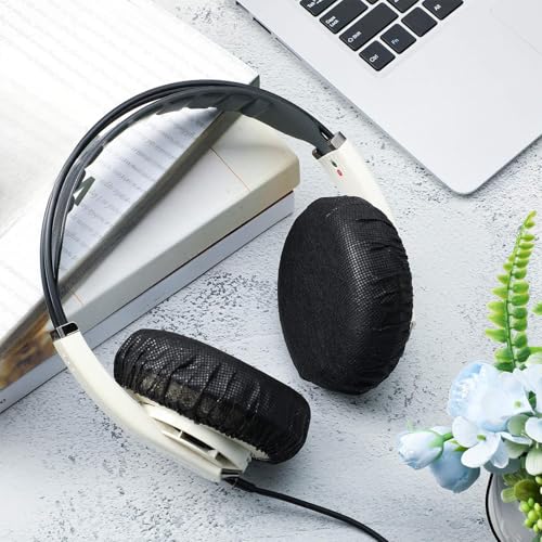 BBTO 300 Pieces Disposable Headphone Covers Non Woven Sanitary Fabric Headset Earphone Covers for Ear Pad Headphones(L-11 cm,Black) - color: Black, size: L-11 cm