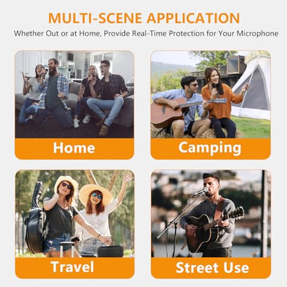 Wireless Microphone Case Compatible with JBL Wireless Two Microphone System, Handheld Dual Mic Travel Bag for Party Box, Singing, Karaoke for JBL mic, Receiver, Adapter, AA Batteries -Black (Box Only) - color: Black