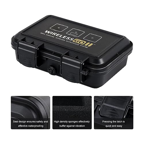 Liyirui Wireless Lavalier Mic Case for Wireless GO II Dual Channel | Wireless Lavalier Microphone Storage Case,with Foam,Compact Digital Wireless Microphone,Waterproof Safety Box