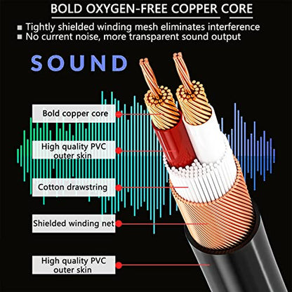 XLR Cables 25ft 6 Pack, Professional X LR to XL R Microphone Cable, Gold-Plated 3-pin XLR Speaker Cable Balanced Mic C able Male to Female, Black - color: Black, size: 25FT