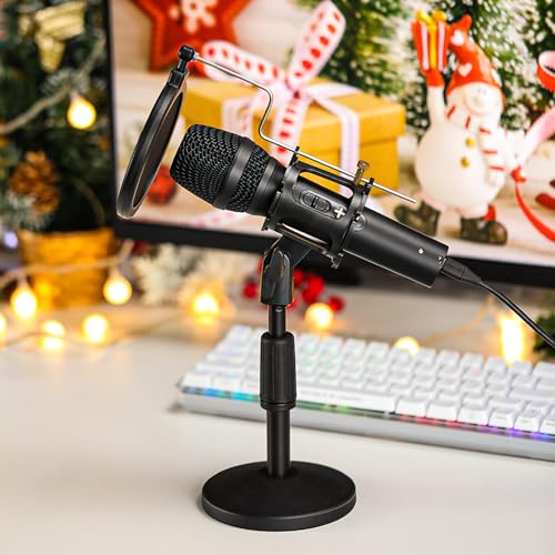 MAONO HD300T USB/XLR Podcast Microphone + MH601 Pro Studio Monitor Headphones