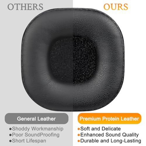 SOULWIT Earpads for Marshall Major I/II/III/IV (1/2/3/4) - Black | Do Not Fit Major V Headphones - color: Black
