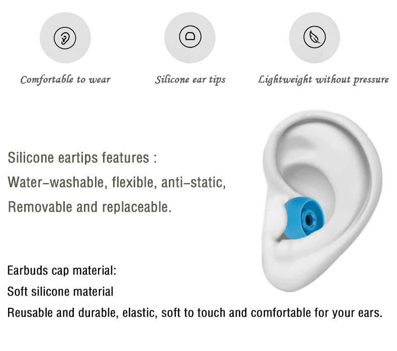 Replacement Eartips Silicone Ear Buds Tips Compatible with Powerbeats Pro Beats Wireless Earphone Headphones，4 Pairs（Blue） - color: Blue