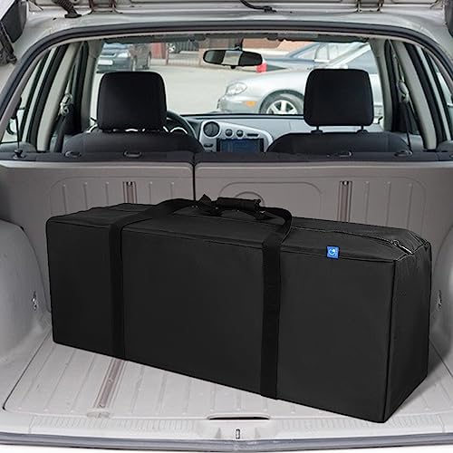COOLBEBE 42" Sports Duffle Bag - 150L Extra Large Travel Duffel Luggage Bag | Upgrade Zipper, Sturdy & Water Resistant for Camping Moving, Black - size: 42" x 15" x 15"