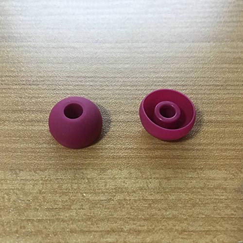 Replacement Silicone Earbuds Ear Tips Eargels Buds Set Compatible with Beats Powerbeats 3 Powerbeats 2 Wireless in-Ear Earphones (4 Pairs/Brick Red) - color: Brick Red