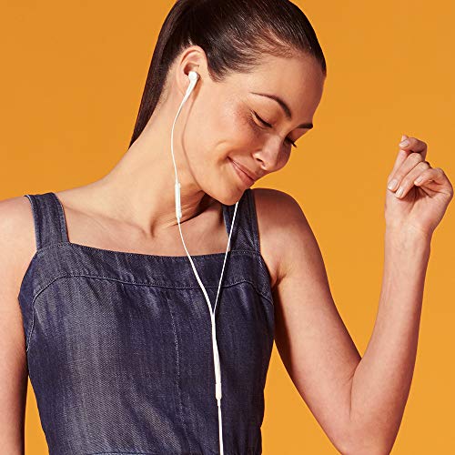 Belkin Wired Earbuds with Lightning Connector, Built-in Mic | In-ear headphones, tangle-free cable, inline remote, volume and track controls, water resistant, iPhone, iPad - color: White, size: One Size, style: LTG