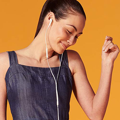 Belkin Wired Earbuds with Lightning Connector, Built-in Mic | In-ear headphones, tangle-free cable, inline remote, volume and track controls, water resistant, iPhone, iPad - color: White, size: One Size, style: LTG