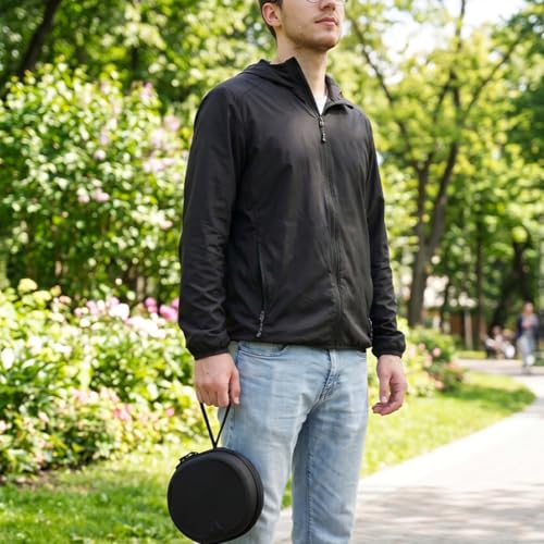Universal Hard Shell Storage Case for Medium Small Over Ear Headphones Black