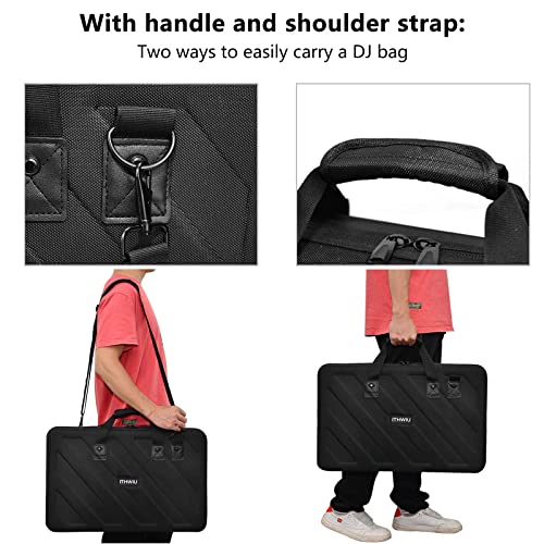 Hard Storage Carrying Case Lightweight Molded Portable | Fits for Pioneer DDJ-REV1, SR2/SR3, Denon MC4000 Numark NVII, Mixtrack Pro 3 NV Platinum - size: DDJ-REV1/SR2