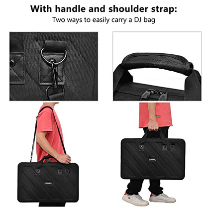 Hard Storage Carrying Case Lightweight Molded Portable | Fits for Pioneer DDJ-REV1, SR2/SR3, Denon MC4000 Numark NVII, Mixtrack Pro 3 NV Platinum - size: DDJ-REV1/SR2