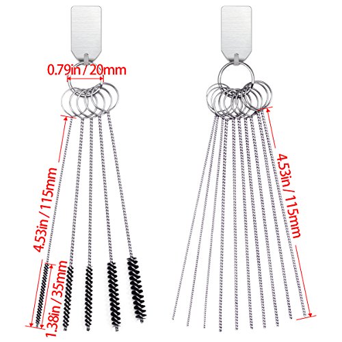 Carb Carburetor Cleaner Cleaning Brushes Kit | Small Wire Brush - 20 Needles + 10 Brushes