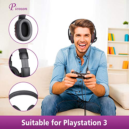 Picozon USB Gaming Headset Headphone with Microphone for PS4, PS5, Multi-Device Gaming