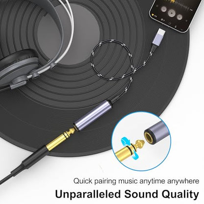 USB Type C to 1/4 Headphone Adapter, USB C to 6.35mm TRS Audio Cable Stereo Jack Audio AUX Adapter Compatible with Amplifiers, Mixer, Home Theater, Smartphones, Laptop, 6.35mm Headphones 1FT - style: USB C to 1/4 Headphone Adapter