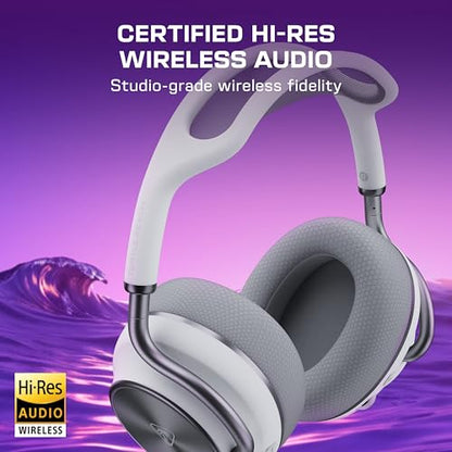 Turtle Beach Stealth Pro II Premium Wireless Gaming Headset for Xbox Series X|S, PS5, PS4, PC - Hi-Res Audio, Dolby Atmos, Active Noise Cancellation, Simultaneous Bluetooth, 24-bit Audio - White - color: White