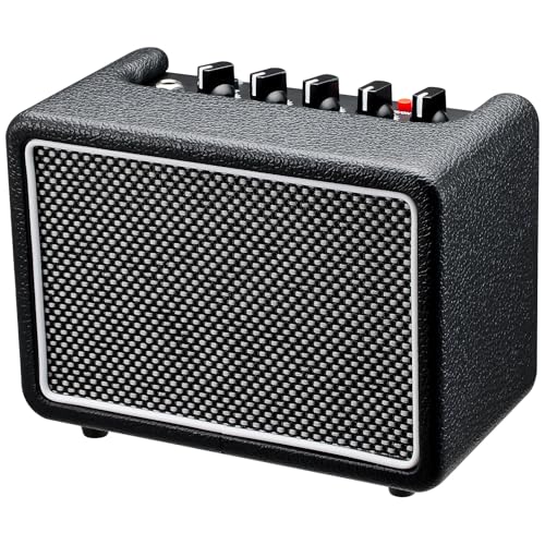 10W*1 Mini Guitar Amplifier, Electric Guitar Amp with Clean/Drive Channel, 6H Working, 3.5mm Headphone/AUX Jack, USB-C Rechargeable, Wireless Portable Amp for Indoor Practice, Traveling