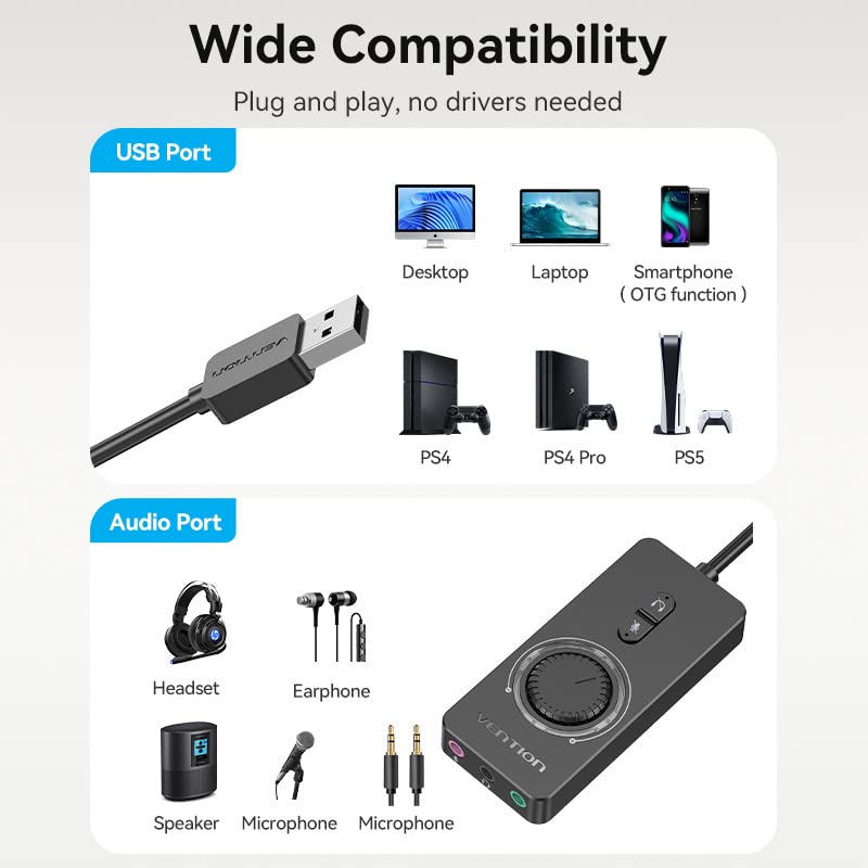 VENTION USB External Sound Card