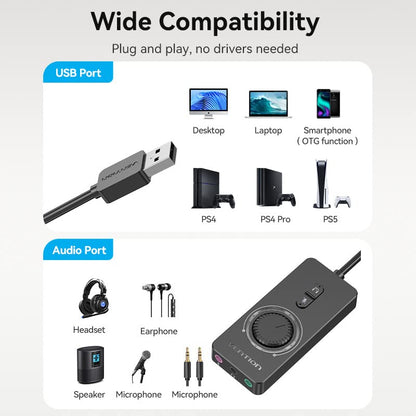 VENTION USB External Sound Card