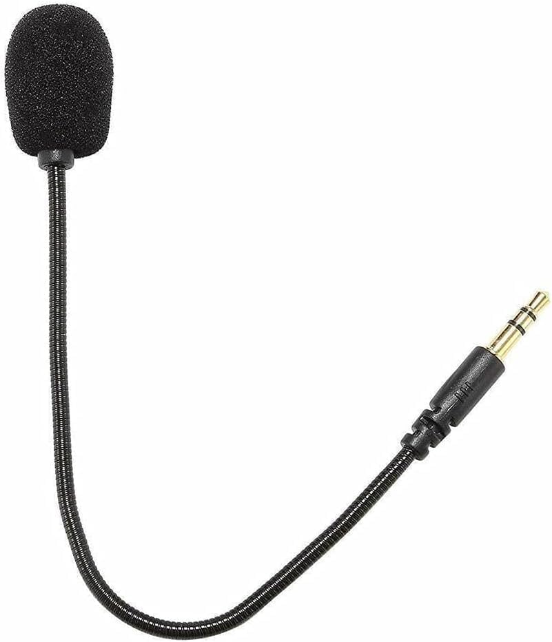 Headset Microphone 3.5mm Plug, Black Headset Microphone Adjustable 360 Degrees Bendable Jack Headphone Controller Z5a5 Combined, 3.5mm Game Gaming Mic to Mic Headsets Accessories