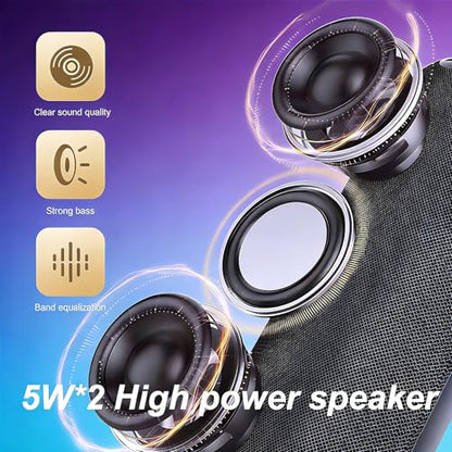 T&G Bluetooth Speaker with RGB Lights, 15W Loud Stereo Soun | IPX4 Waterproof Shower Speaker, 24H Battery Portable for Outdoor Party Beach Pool black - color: Black