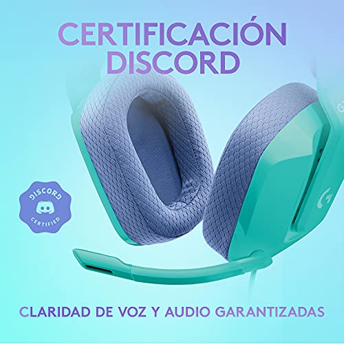 Logitech G335 Wired Gaming Headset, with Flip to Mute Microphone, 3.5mm Audio Jack, Memory Foam Earpads, Lightweight, Compatible with PC, PlayStation, Xbox, Nintendo Switch – Mint (Renewed)