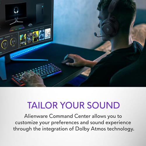 Alienware Pro Wireless Gaming Headset, ANC | 2.4GHz Radio, 50mm Graphene Drivers, Hi‑Res Audio, 20Hz‑40kHz, Transparency Mode, Dark Side of the Moon - color: Dark Side of the Moon