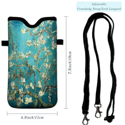 Cell Phone Sleeves Bag Case Crossbody Neoprene Holder Lanyard Phone Pouch for Women Men 7.5 X 4.5 Inche - Twig - color: Twig