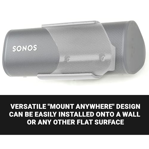Spartan Mounts Compatible with SONOS Roam Bluetooth Speakers | Low Profile Wall Mount Anywhere Design for Home, Office, Studio, Garage, Dorm, Patio, Auto, Boat, Golf Cart - color: White
