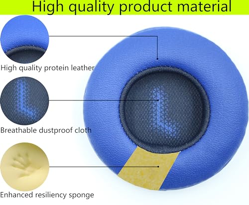 Replacement Ear Pads are Compatible with JBL E35 E45bt E45 Wireless Headphones. Made of Soft Protein Leather and Memory Foam, Replacement Ear Pads for Repair Accessories (Blue) - color: blue
