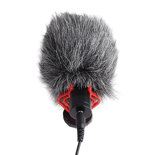 YOUTHINK Directional Microphone,Noise Reduction Portable Video Condenser Mic for Smartphone, Compact SLR Camera Pickup