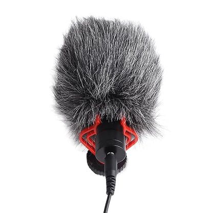 YOUTHINK Directional Microphone,Noise Reduction Portable Video Condenser Mic for Smartphone, Compact SLR Camera Pickup