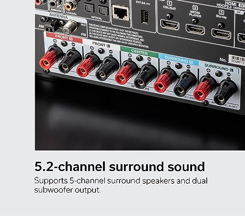 Denon AVR-S670H 5.2 Ch Home Theater Receiver, 8K UHD HDMI Receiver 75W x 5 | Streaming via Built-in HEOS, Bluetooth & Wi-Fi, Dolby TrueHD, Dolby Pro Logic II & DTS HD Surround Sound System for TV - style: AVR-S670H