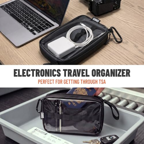 NEO Production Zipper Bags - Electronics & Camera Accessories Bag - Cable organizer, Gear Accessory Pouch, Travel Camera Essentials (Small, Black) - size: Small