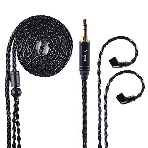 YINYOO 1.2 Meter Long in Ear Monitor Cable, KZ ZS10 Pro IEM Cable, Upgraded Earbuds Cord for ZSN PRO X, Castor, EDX PRO, ZS12 PRO X, ZS10 Prox, ZS10 PRO 2, ZAR, ZAS, CCA CRA (QDC-Pins 3.5mm) - size: 1.2m, style: QDC,3.5mm