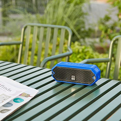 Altec Lansing - HydraJolt Wireless Bluetooth Speaker, Waterproof Portable Speakers with Built in Phone Charger and Lights, Everything Proof Outdoor, Shockproof, Snowproof, 16 Hours Playtime - color: Royal Blue, style: HydraJolt